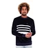 Stüssy - Velour Stripe Crew Sweater