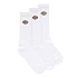 Valley Grove Embroidered Socks (3 Pack) (White)