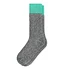 Double Face Crew Socks "Silk & Cotton" (Mint / Gray)