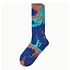 Tie Dye Formal Crew Socks (Blue /Orange / Turquoise)