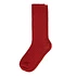Cotton Wool Ribbed Crew Socks (Red)