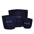 Canvas Pot (Pack of 3) (Navy)
