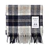 Moon Checked Lambswool Scarf (Navy)