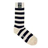 Rib Stripe Socks (White)