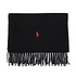 Oblong Wool Scarf (Black)