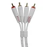 UDG - Ultimate Audio Cable Set RCA - RCA White Straight 3m
