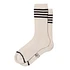 Men Tennis Socks Stripe (Offwhite / Black)
