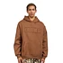 Fabric Applique Pullover Hood (Brown)