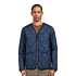 Military W-Zip V Neck Down Jacket (Dark Navy)