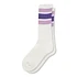 3 Line Crew Socks (Purple)