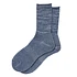 Washi Pile Crew Socks (Slate Blue)