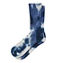 Chunky Ribbed Crew Socks "Tie Dye" (Navy / Blue)