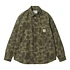 L/S Duck Shirt "Hubbard" Canvas, 9 oz (Camo Duck / Green / Office Green Garment Dyed)