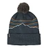 Powder Town Beanie (Fitz Roy Stripe Knit / Smolder Blue)