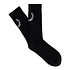 Laurel Wreath Jacquard Sock (Black / Snow White)