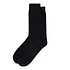 Cotton Waffle Crew Socks (Black)