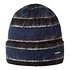 Fuzzy Stripe Beanie (Black)