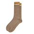 Tuck Cuff Stripes Crew Socks (Beige)