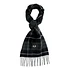 Lambswool Tartan Scarf (Made in England) (Black)