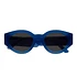 Polly Sunglasses (Blue / Grey Solid Lens)