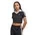 Adicolor Football Jacquard V-Neck Crop Polo (Black)