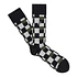 Glitch Print Brushed Sock (Black)