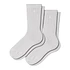 Madison Pack Socks (Pack of 2) (Ash Heather / White + Ash Heather / White)