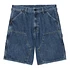 Double Knee Short "Smith" Denim, 13.5 oz (Blue Stone Washed)