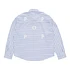 Striped Logo Shirt (White / Blue Linen)