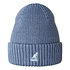 Merino Wool Rib Beanie (Denim Blue)