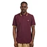 Twin Tipped Fred Perry Shirt (Made in England) (Oxblood / Honeycomb)