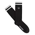 Tipped Sports Sock (Black / Snow White)