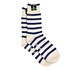2 Tone Stripe Socks (Navy)