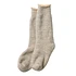 Double Face Crew Socks (Gray / Brown)