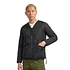 Military Zip V Neck Down Jacket (Black)