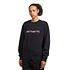 W' Carhartt Sweat (Black / Hortensia)