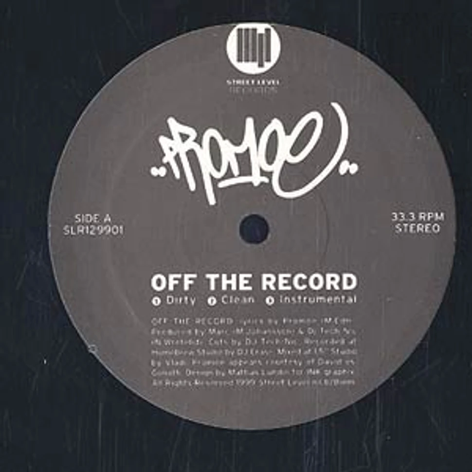 Promoe - Off the record