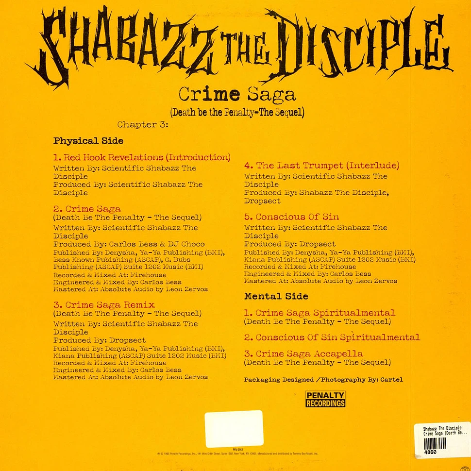 Shabazz The Disciple - Crime Saga (Death Be The Penalty - The Sequel)