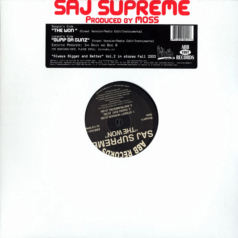 Saj Supreme - The Won