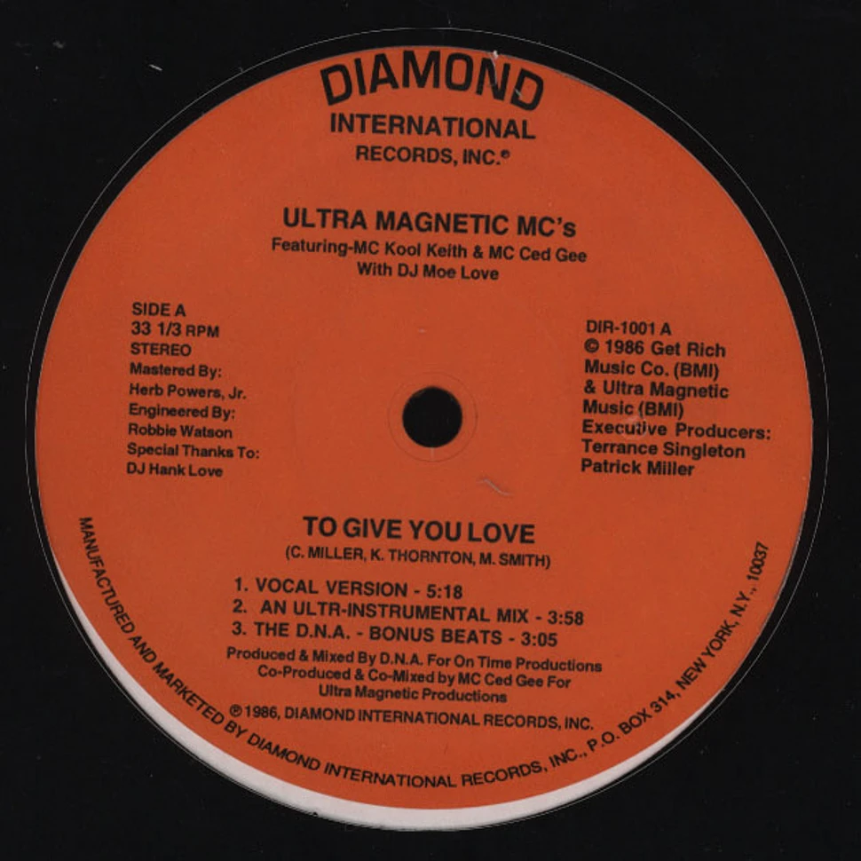 Ultramagnetic MC's - To give you love