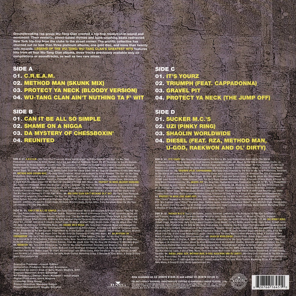 Wu-Tang Clan - Legend Of The Wu-Tang - Wu-Tang Clan's Greatest Hits