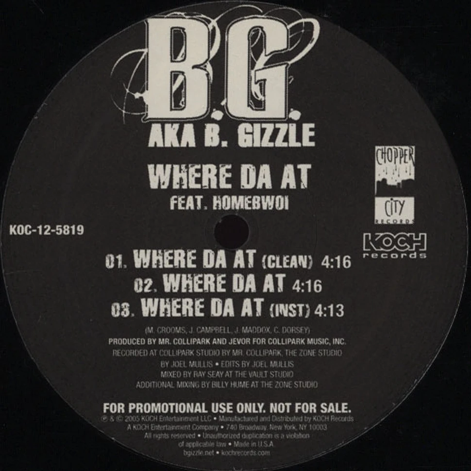B.G. - Where da at feat. Homebwoi