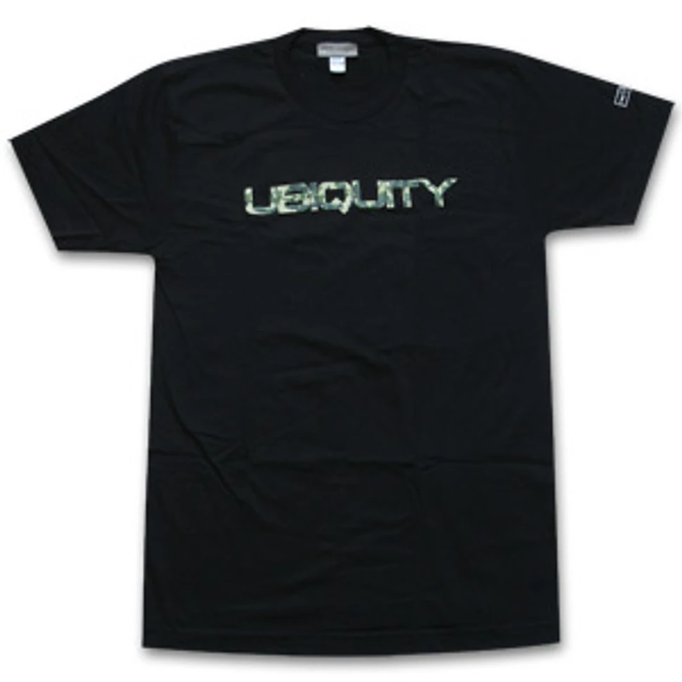 Ubiquity - Camo font T-Shirt (green font)
