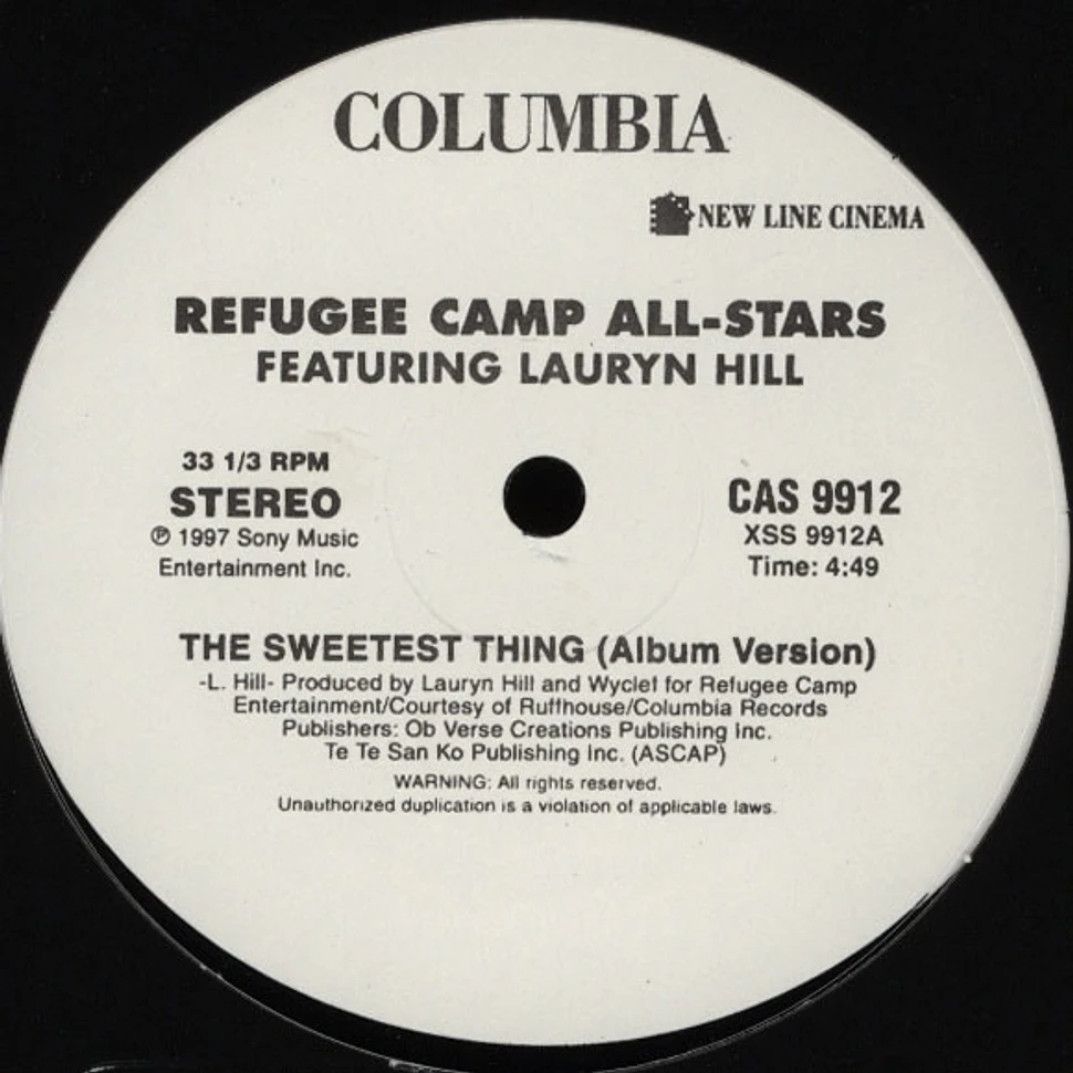 Refugee Camp All-Stars - The sweetest thing feat. Lauryn Hill