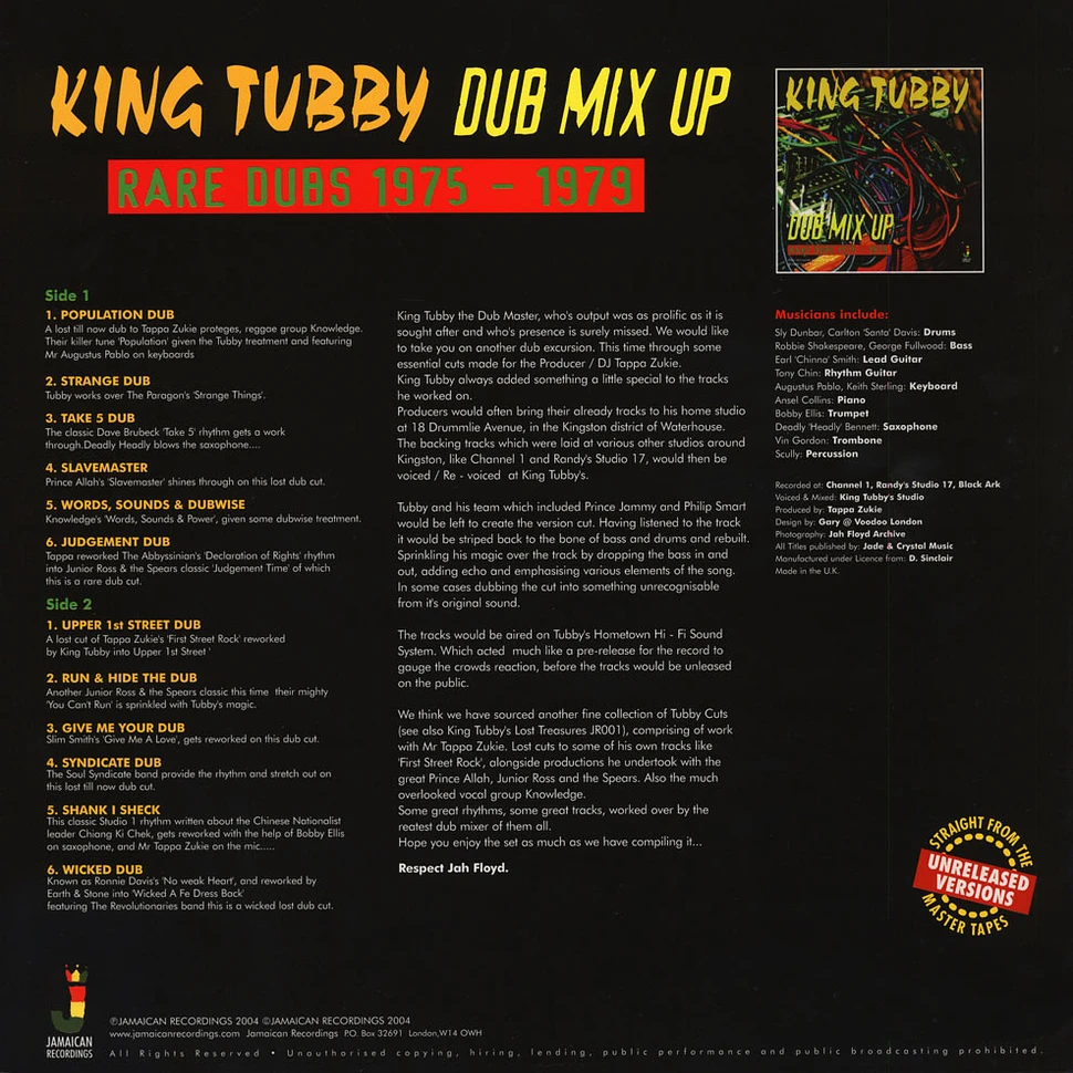 King Tubby - Dub Mix Up - Rare Dubs 1975 - 1979