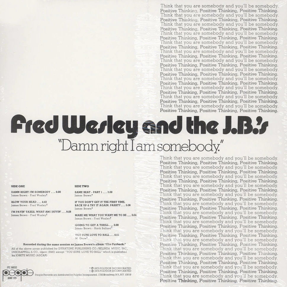 Fred Wesley & The JB's - Damn right i am somebody