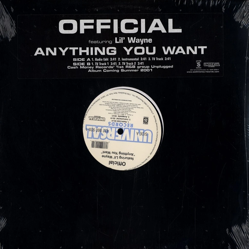 Official - Anything you want feat. Lil Wayne