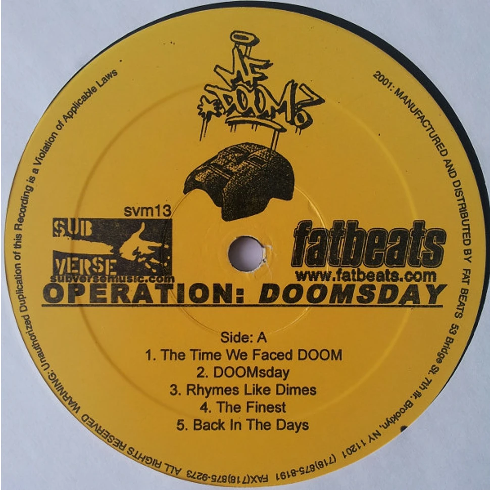 MF DOOM - Operation: Doomsday.