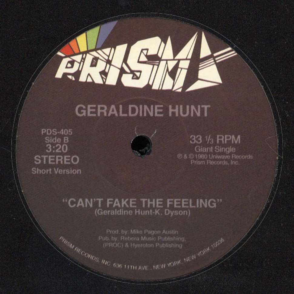 Geraldine Hunt - Can't Fake The Feeling