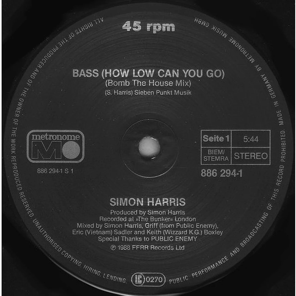 Simon Harris - Bass (How Low Can You Go)